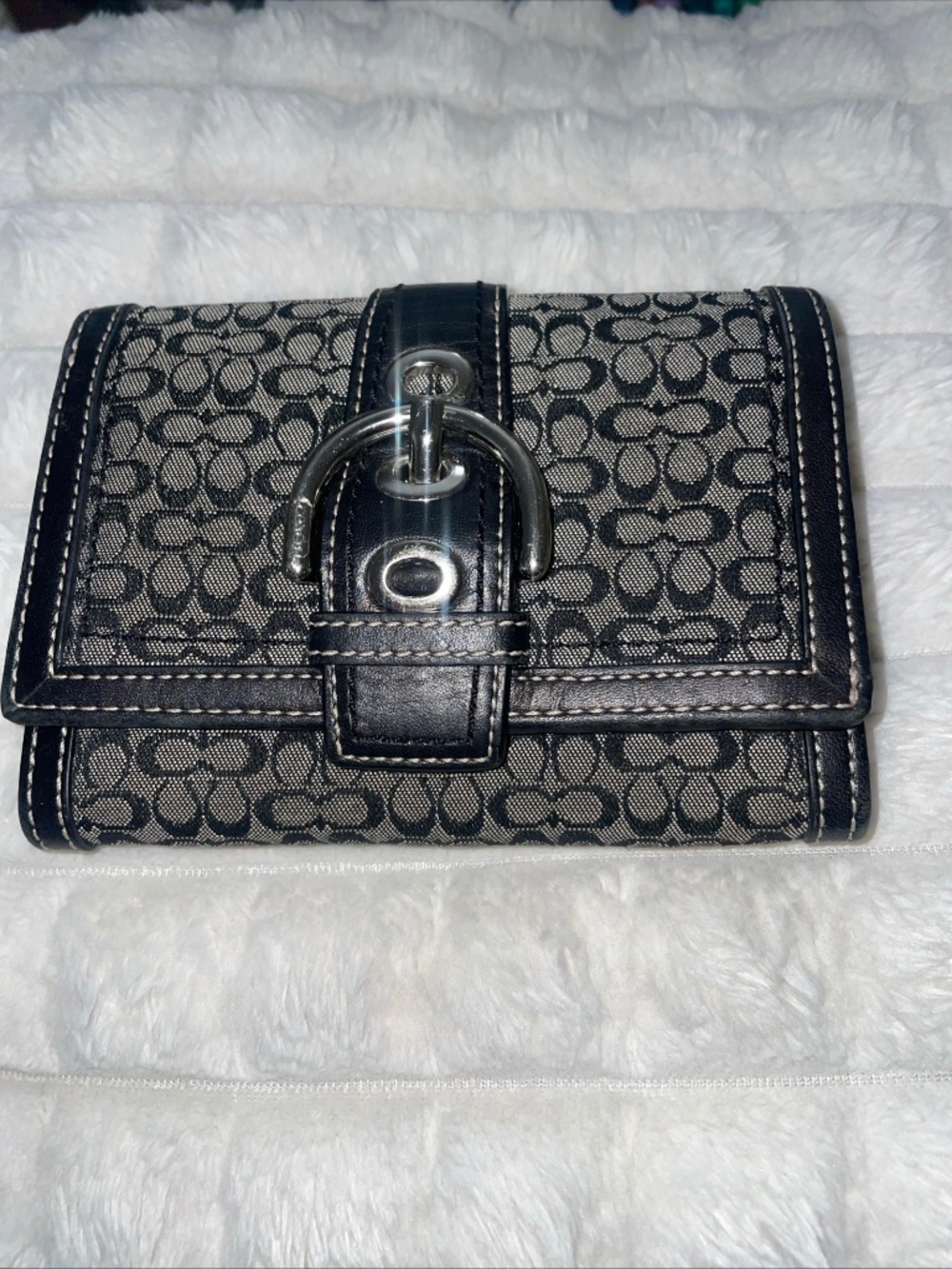 Authentic Coach Signature Wallet with Buckle